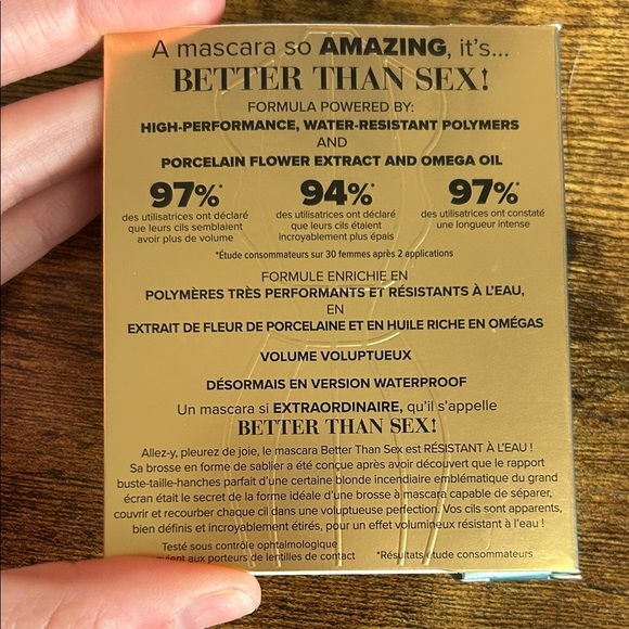 Too Faced Better Than Sex Waterproof Mascara - Blue Box - Picture 2 of 2